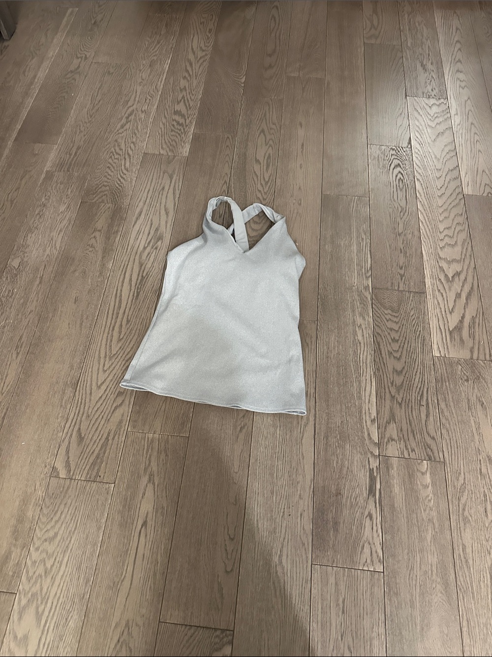 ALO Yoga Light Gray Crossback Halter Tank